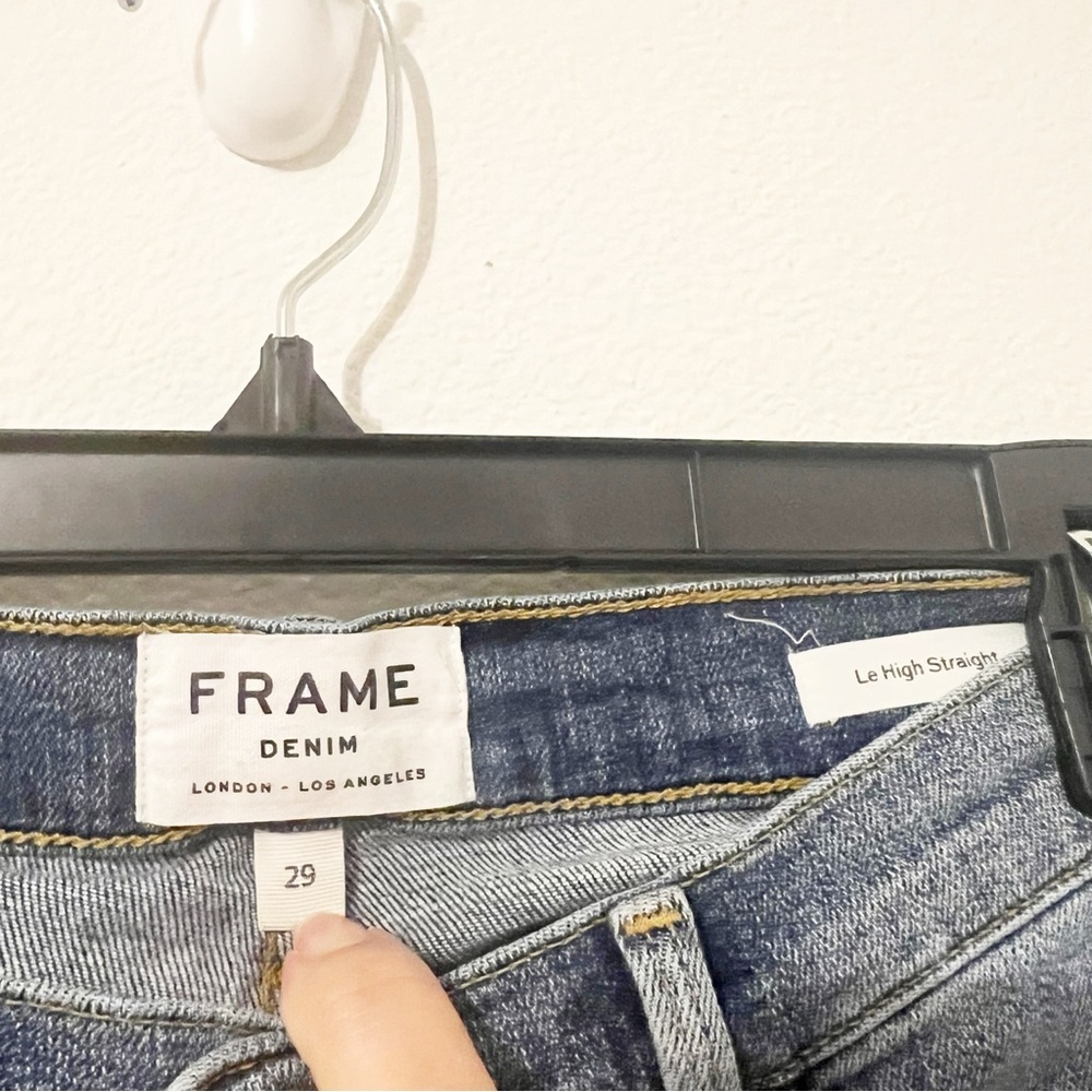 Frame Le High Straight Jeans Women's Sz 29 Distressed - Picture 5 of 9